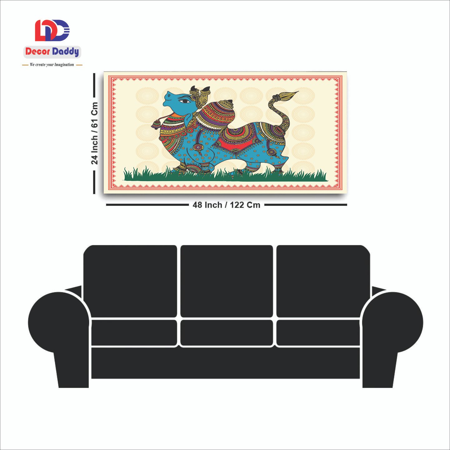 Classic Nandi Mata Premium Canvas Wall Painting decorative masterpiece for home decor